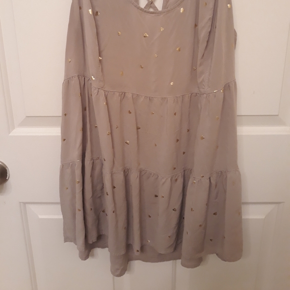 Torrid Taupe/Gold Challis Tunic Tank - Picture 5 of 9